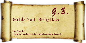 Gulácsi Brigitta névjegykártya